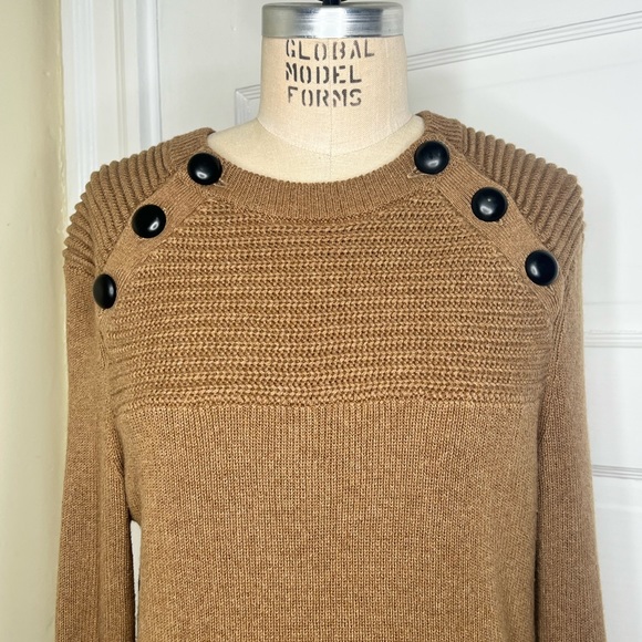 Isabel Marant Etoile Koyle sweater 42 L camel crew sweater caramel wool jumper - Picture 2 of 12